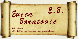 Evica Baratović vizit kartica